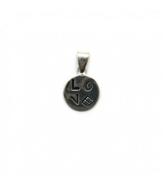 PE001383 Genuine sterling silver pendant charm solid hallmarked 925 Love